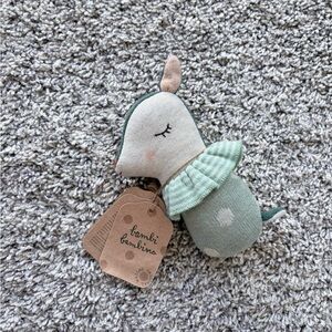 🦌Maileg Bambi Knit Rattle - Dusty Mint NWT